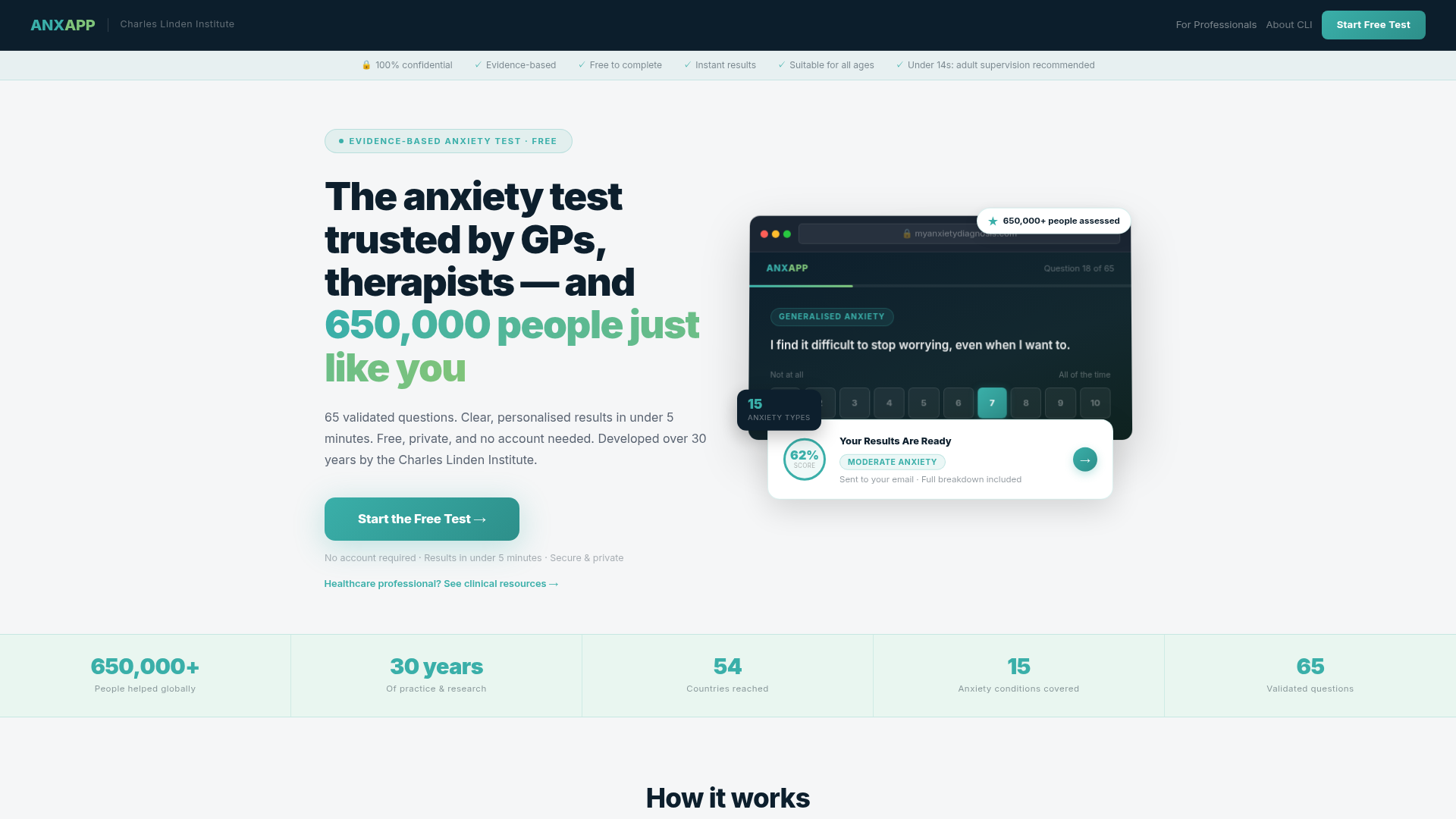 ANXAPP — free anxiety test